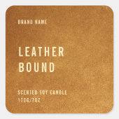 Marque et parfum Brown Suede Étiquette bougie en c (Devant)