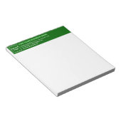 Marque Green Business en tête du petit Bloc-notes (Incliné)