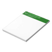 Marque Green Business en tête du petit Bloc-notes (Tourné)
