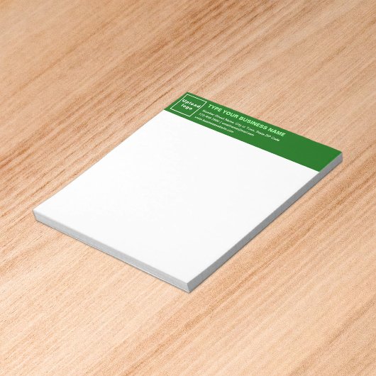 Marque Green Business en tête du petit Bloc-notes