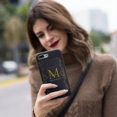 Marque Monogramme Marron Luxe Moderne Initiale Drô