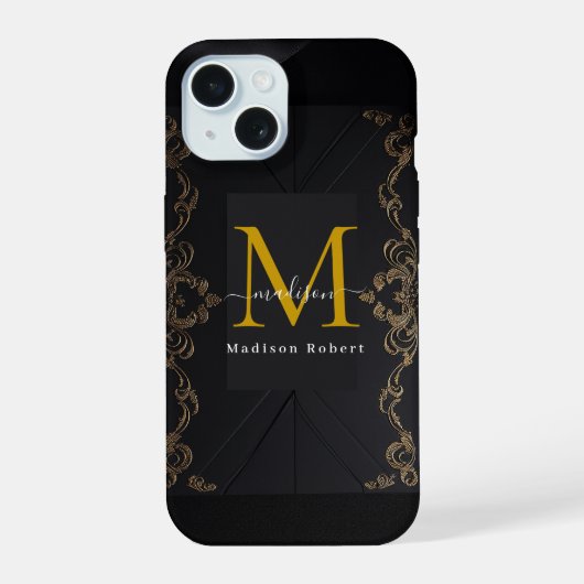 Marque Monogramme Marron Luxe Moderne Initiale Drô (Verso)