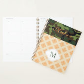 Marque Monogramme Tendance Orange Camouflage Damas (Devant avec enveloppe)