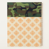 Marque Monogramme Tendance Orange Camouflage Damas (Dos)