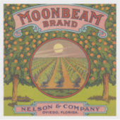 Marque Moonbeam | Étiquette Citrus vintage (Devant)
