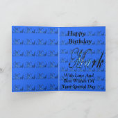 Marque, Nom, Logo, Carte de voeux d'anniversaire. (Intérieur)