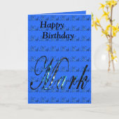 Marque, Nom, Logo, Carte de voeux d'anniversaire. (Fleur jaune)