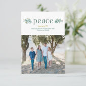 Marque Olive paisible Carte photo de vacances (Debout devant)