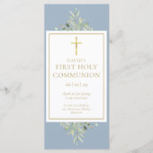 Marque-page de carte de prière de première communi (Devant)