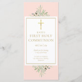 Marque-page de carte de prière de première communi (Devant)