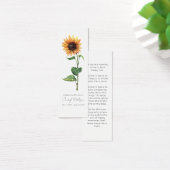 Marque-page de deuil simple tournesol (Bureau)