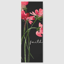 Marque-page floral aquarelle "Foi" inspirant