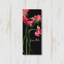 Marque-page floral aquarelle "Foi" inspirant