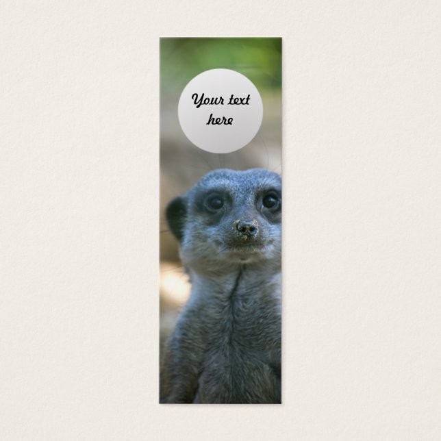 Marque-page personnalisé de suricate (Devant)