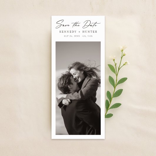 Marque-page Photo de mariage Save the Date à l'anc