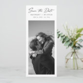 Marque-page Photo de mariage Save the Date à l'anc (Debout devant)