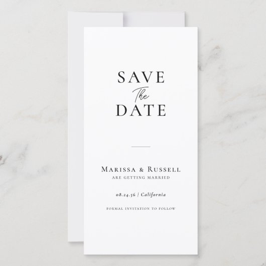 Marque-page simple Photobooth Save The Date (Devant)