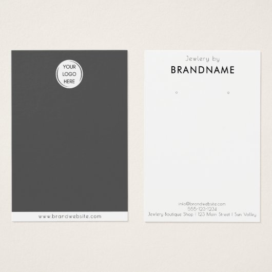 Marque personnalisée Logo oreille Bijoux Display C (Devant & derrière)