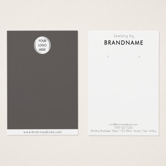 Marque personnalisée Logo oreille Bijoux Display C (Devant & derrière)