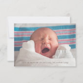 Marque postale et Faire-part de naissance de voyag (Dos)