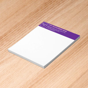 Marque Purple Business en tête du petit Bloc-notes