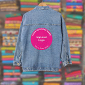 Marque ronde rose sur la veste Denim pour femmes