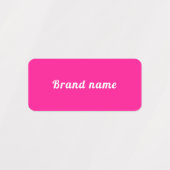 Marque sur Étiquette de vêtements Rectangle rose (Design 1)