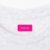 Marque sur Étiquette de vêtements Rectangle rose (Apposé)