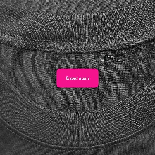 Marque sur Étiquette de vêtements Rectangle rose