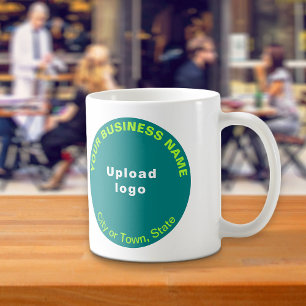 Marque turquoise Green Round Business sur Mug