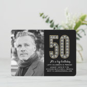 Marquee 50 ans Photo Invitation (Debout devant)
