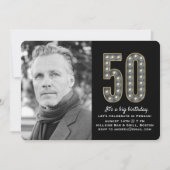 Marquee 50 ans Photo Invitation (Devant)