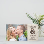 Marquee Ampersand Save The Date Fotokaarten (Staand voorkant)