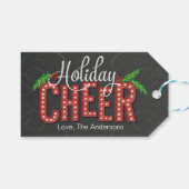 Marquee Cheer Holiday Gift Label Cadeaulabel (Voorkant (Horizontaal))