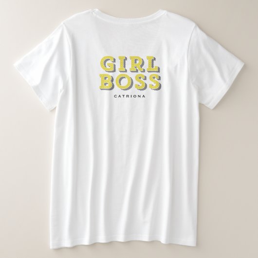 Marquee Jaune Typographie Girl Boss Déclaration (Design dos)