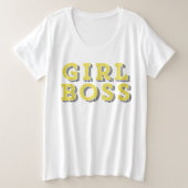Marquee Jaune Typographie Girl Boss Déclaration (Design devant)