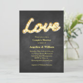  marquee-lampvoet — Shower Invite Kaart (Staand voorkant)