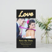 Marquee Lights Enregistrer le Carte photo de date (Debout devant)