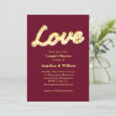 Marquee Lights Invitation de douche de couple (Debout devant)