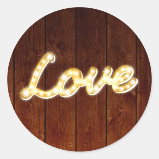 Marquee Lights Love Sticker - schuurbord (Voorkant)