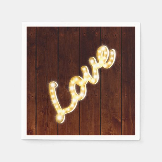 Marquee Lights Napkin - schuurbord Servetten (Voorkant)