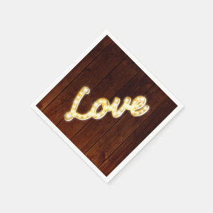Marquee Lights Napkin - schuurbord Servetten