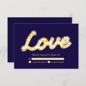 Marquee Lights RSVP - blauw (Voorkant / Achterkant)