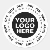Marquer la date - Logo Calendrier Stickers Blanc (Devant)
