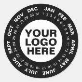 Marquer la date - Logo Stickers Calendrier Noir (Devant)