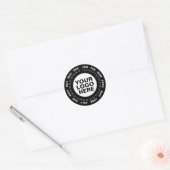Marquer la date - Logo Stickers Calendrier Noir (Enveloppe)
