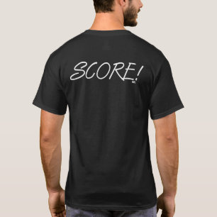 Marquer les hommes blancs T-shirt noir dos