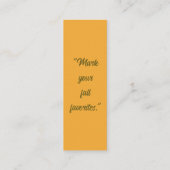 Marquer vos favoris Automne - Carte Signet (Dos)