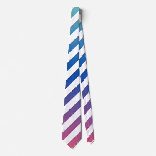 Marques de ski Design Cravate couleur bleu blanc (Devant)