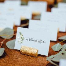 Marques place Mariage Thème Eucalyptus, Champêtre